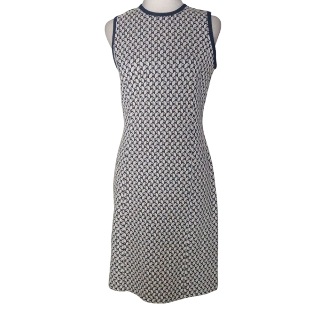 J. McLaughlin Sleeveless Geometric Print Knit Sheath Dress Size XS Career